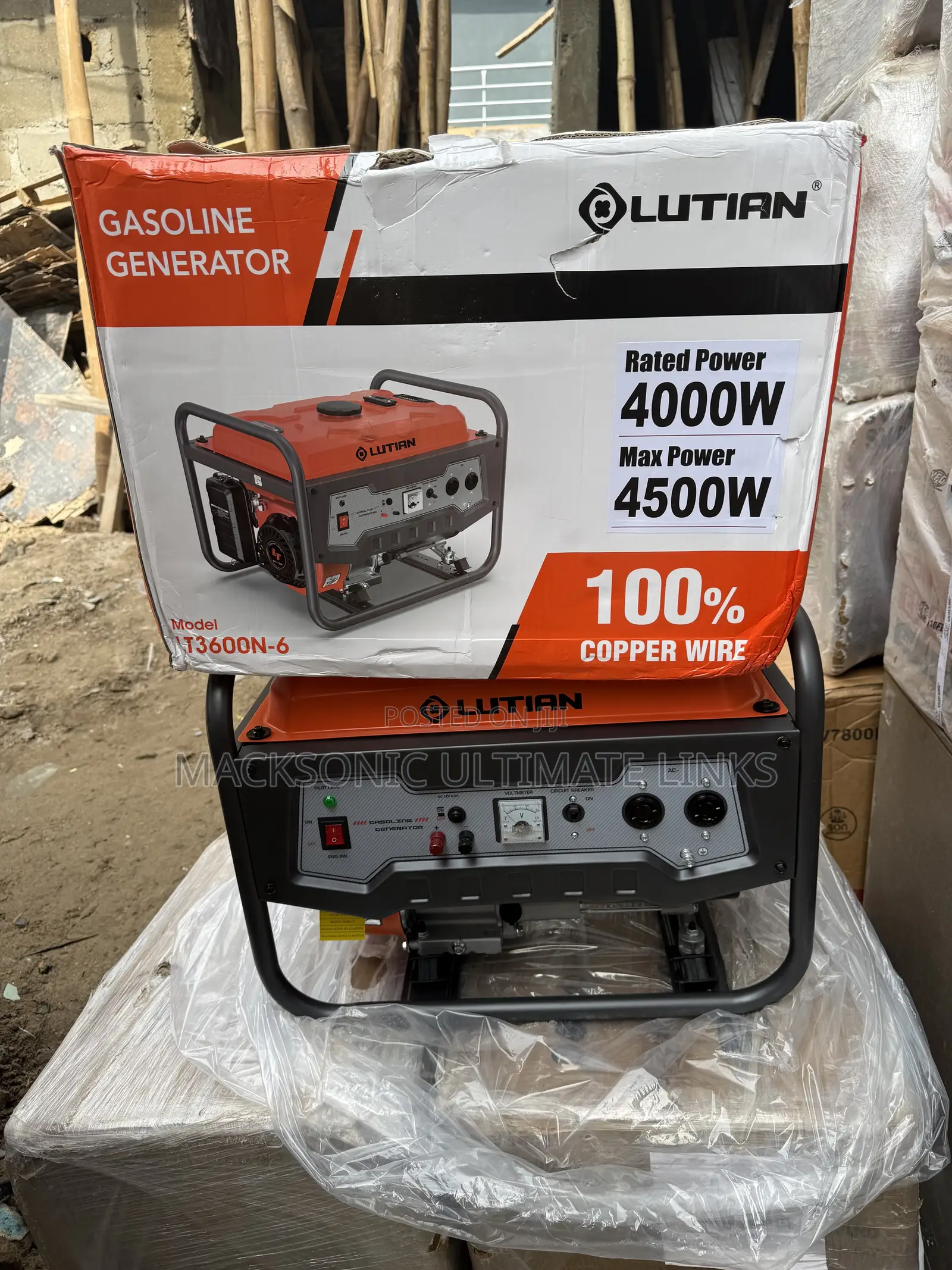 4.5kva Lutian Generator 100%Copper With Warranty