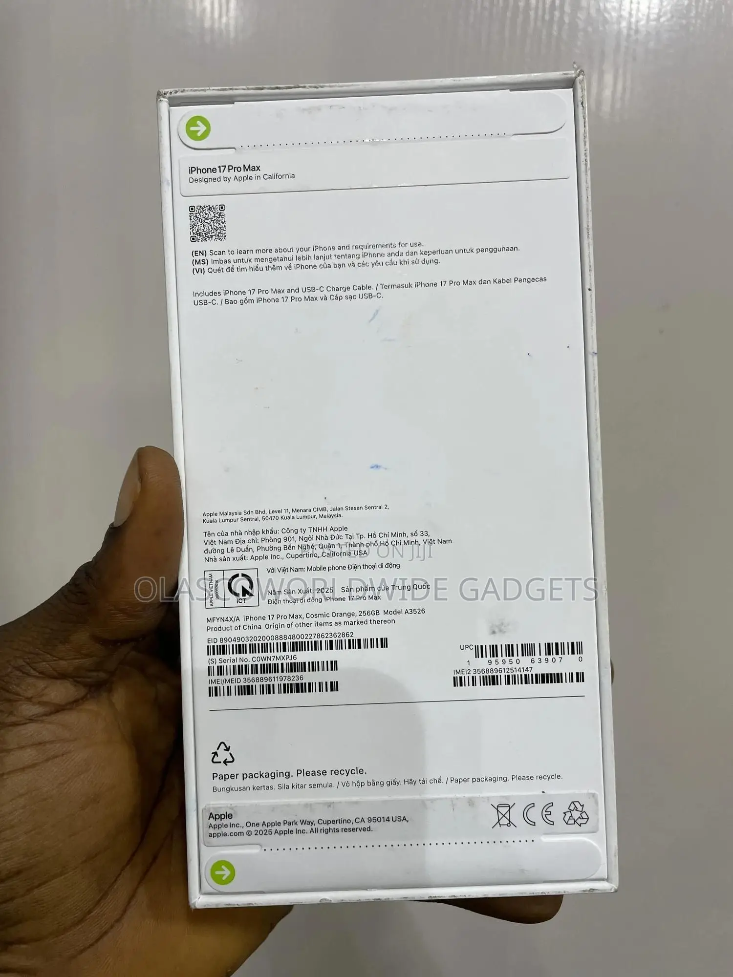 New Apple iPhone 17 Pro Max 256 GB Orange