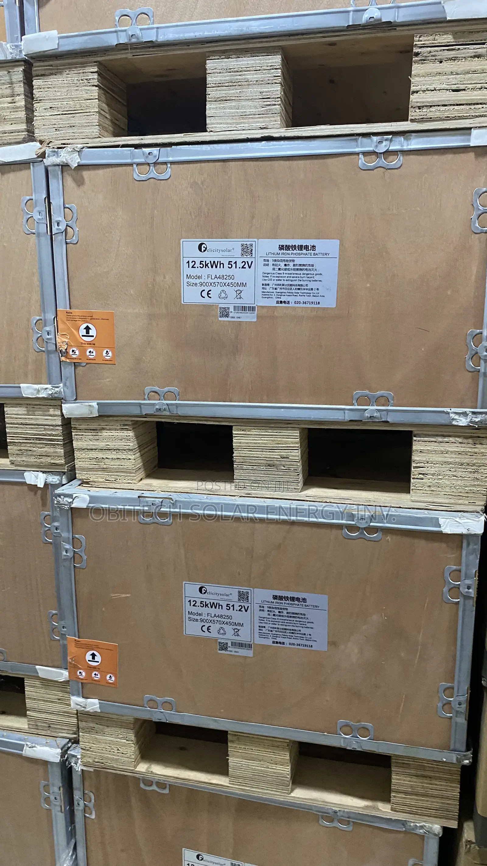 12.5kwh 51.2v Felicity Lithium Iron Batteries