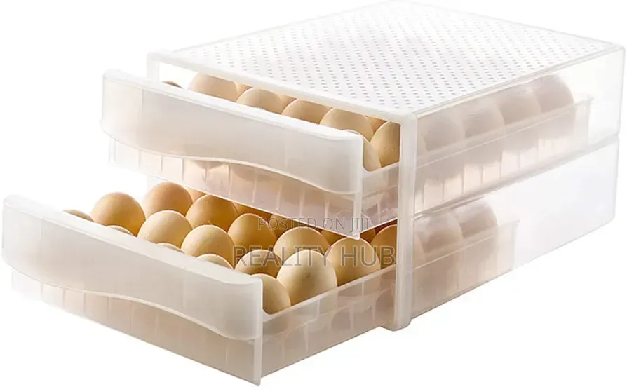 60 Grid Egg Drawer,Large Capacity Egg Holder for Refrigerator.