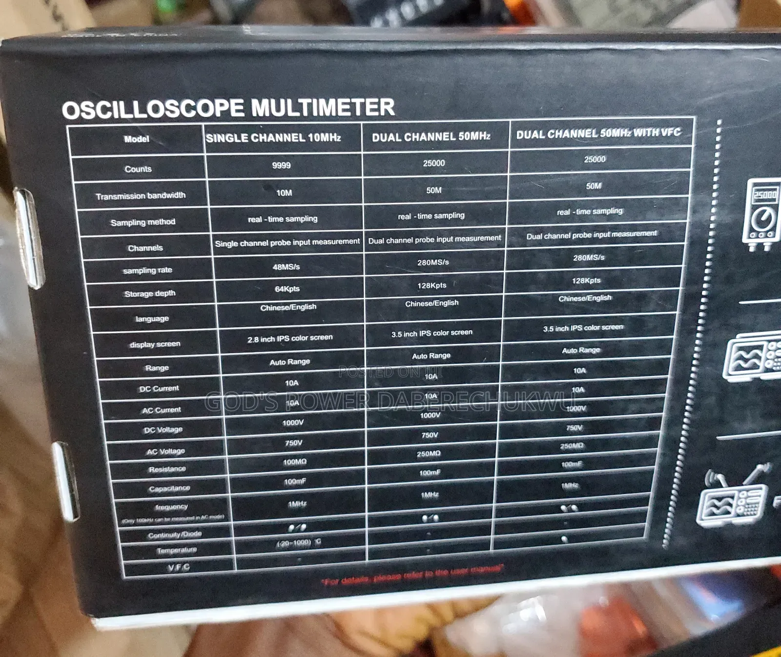Zoyi Zt-702s Handheld Digital Oscilloscope Multimeter, a 3-in-1 Device