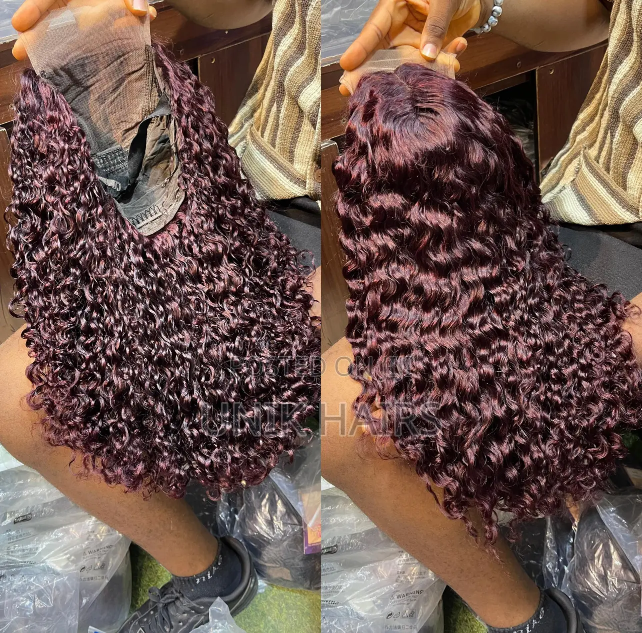 Burgundy Sassy Curls Wig