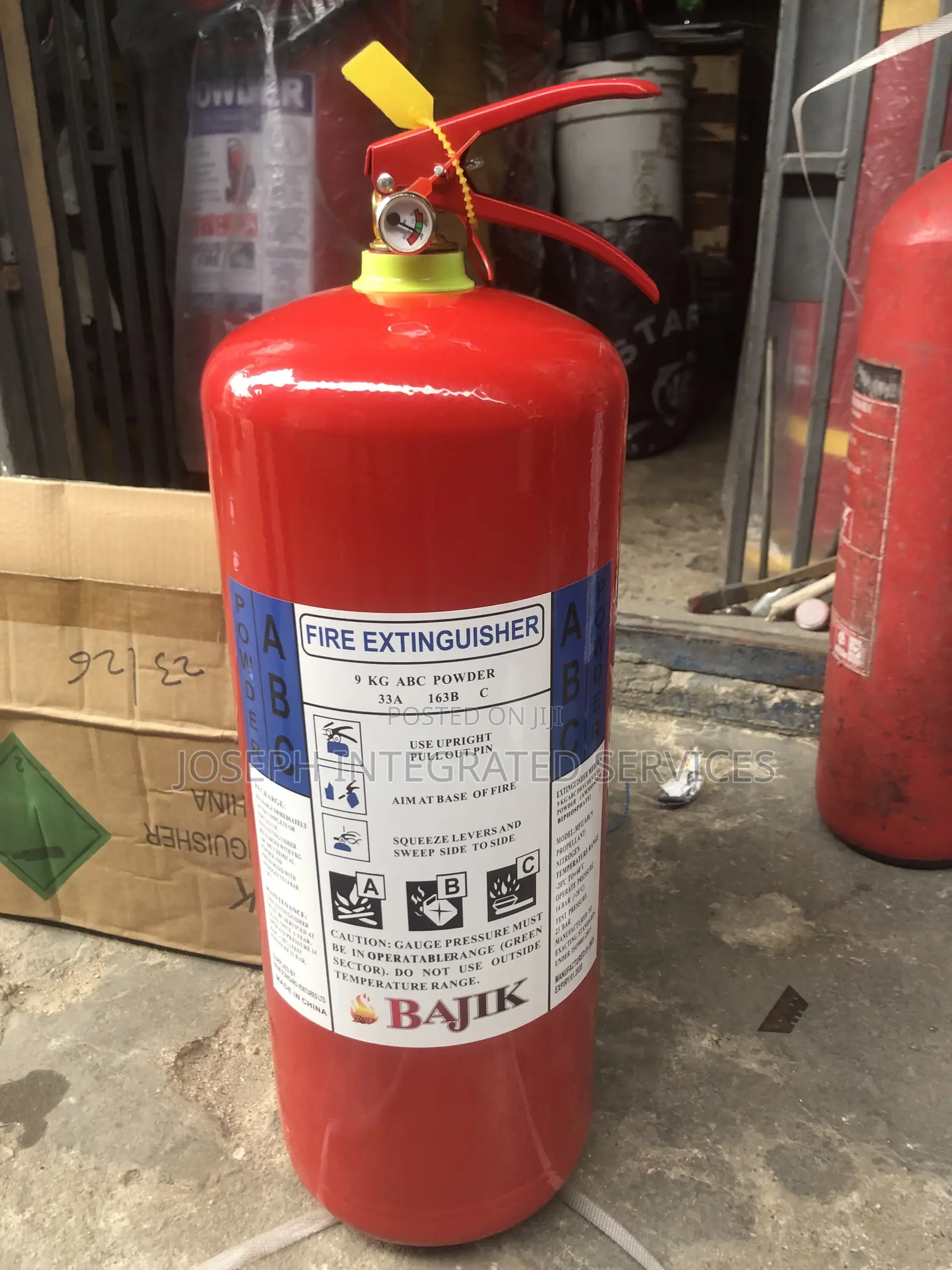 Bajik Brand 9kg Abc Dry Chemical Powder Fire Extinguisher