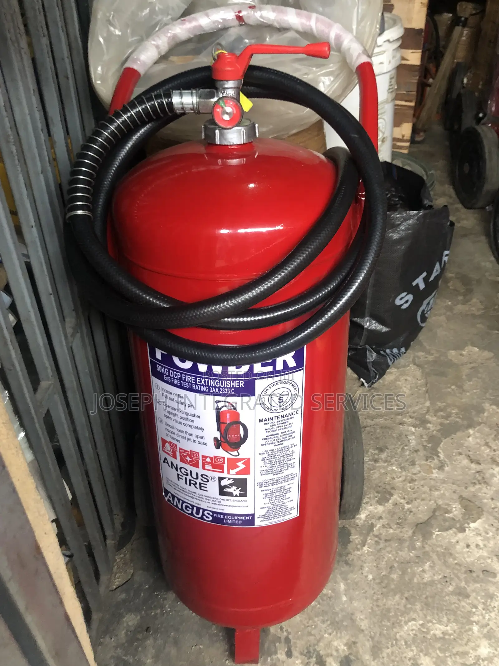 Angus Fire 50kg Dry Chemical Powder (Dcp) Trolley Fire Extinguisher