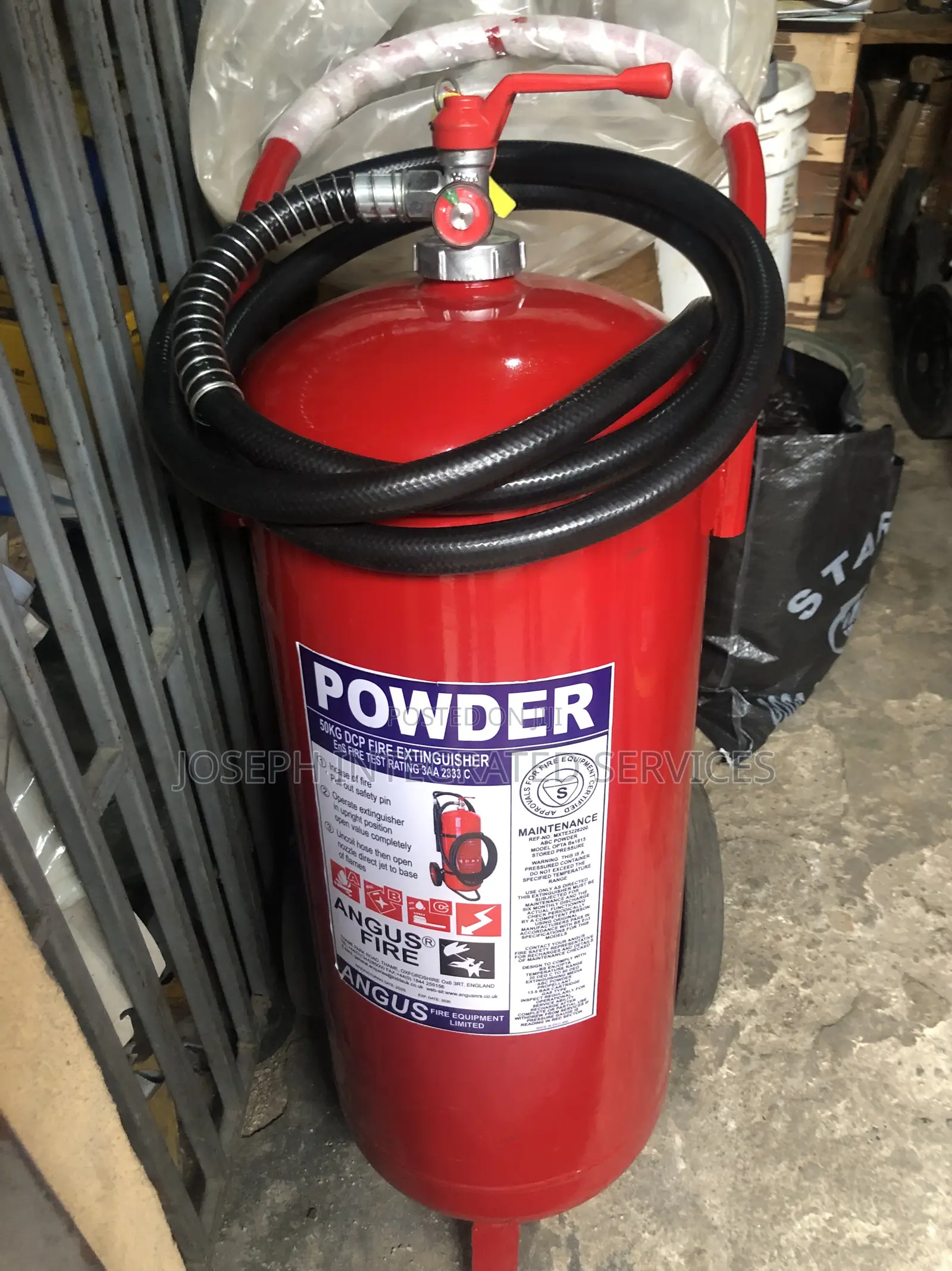 Angus Fire 50kg Dry Chemical Powder (Dcp) Trolley Fire Extinguisher