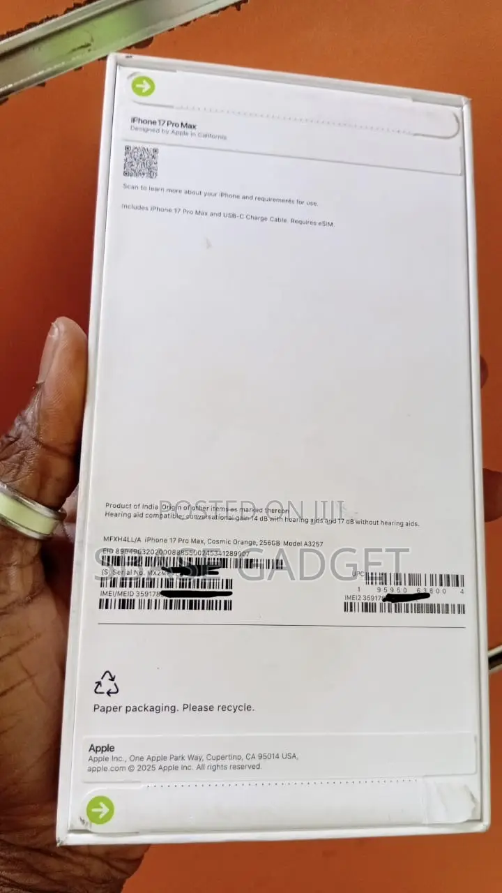 New Apple iPhone 17 Pro Max 256 GB Orange