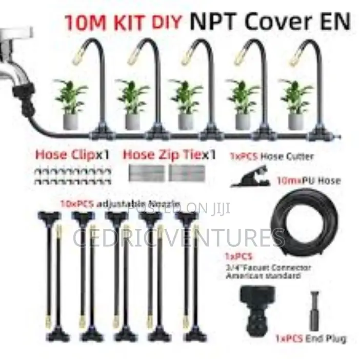 Adjustable Drip Irrigation Copper Nozzle Watering Garden Plants