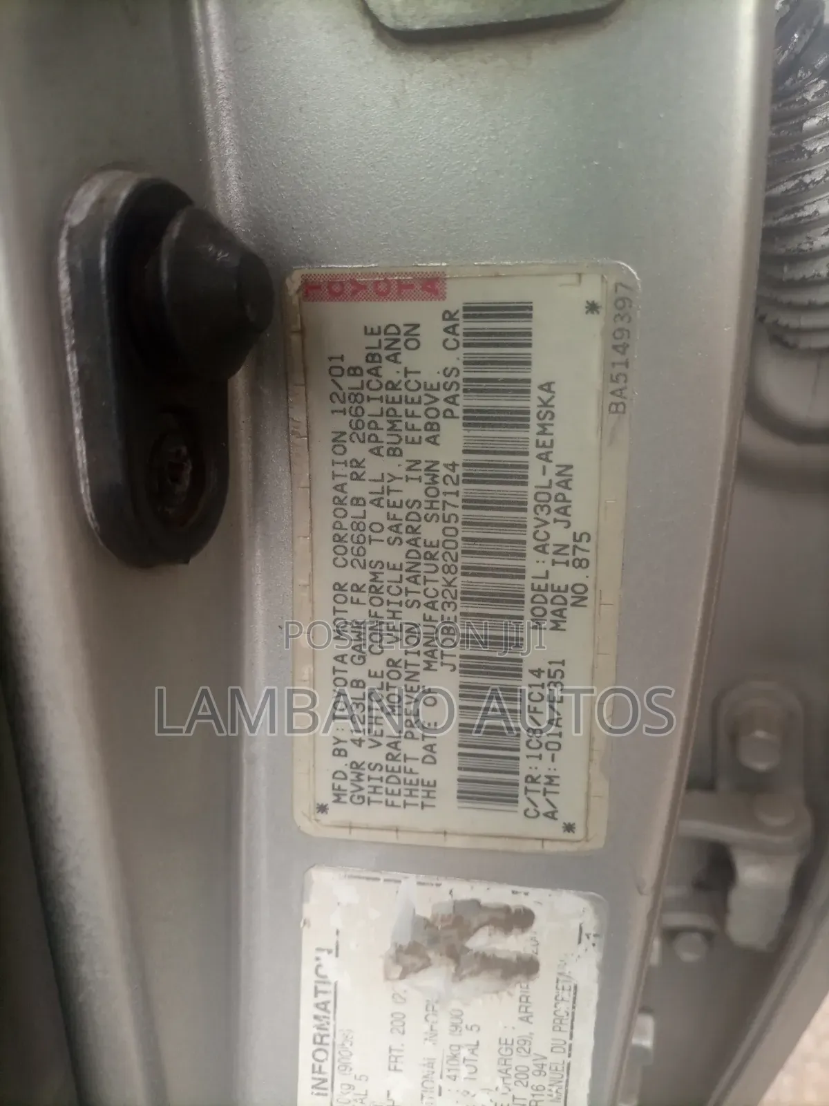 Toyota Camry 2003 Silver