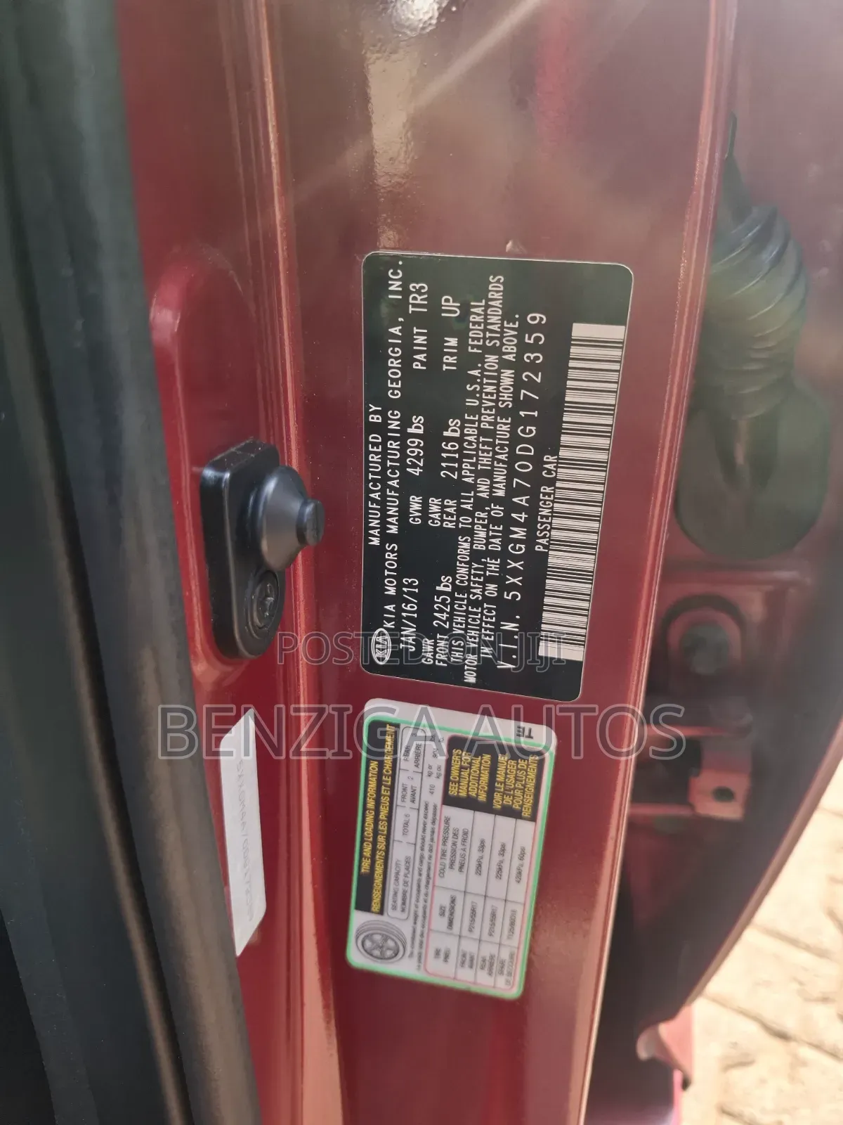 Kia Optima 2013 Red