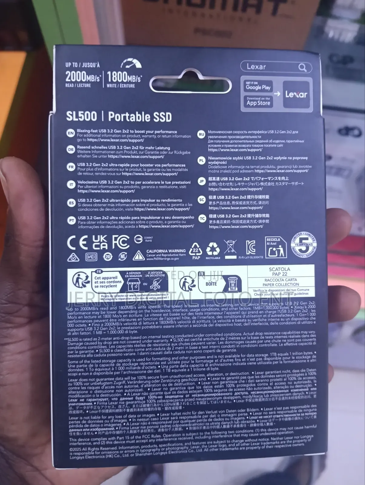 Lexar 1tb Portable SSD 2000mbls