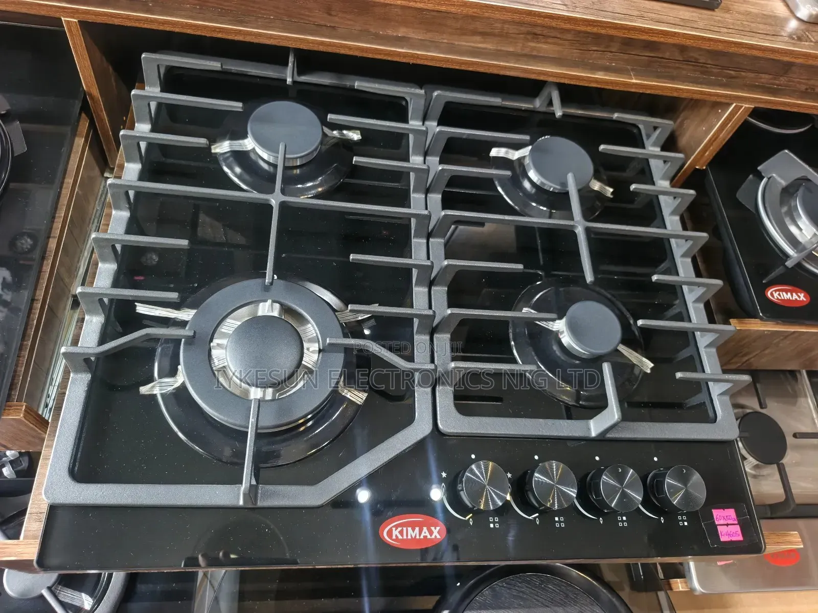 Original Kimax Inbuilt Cabinet 4 Burners Automatic Gas Cooker Hob 60cm