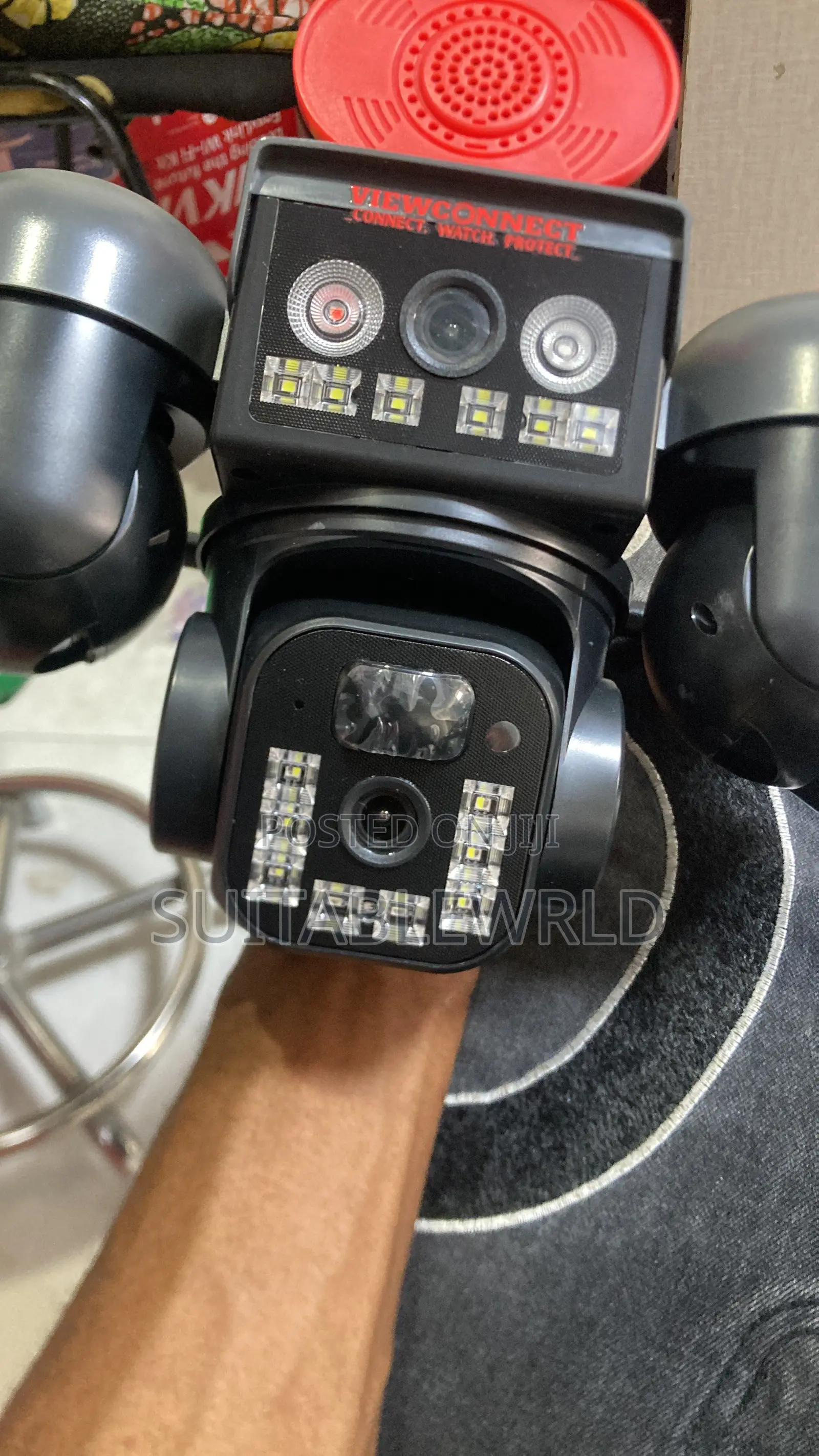 P91 4lens 3ptz Double Panel 6batteries V380 CCTV Camera