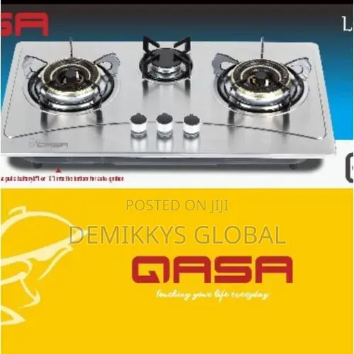 Qasa 3 Burner Auto Ignition Table Gas Cooker