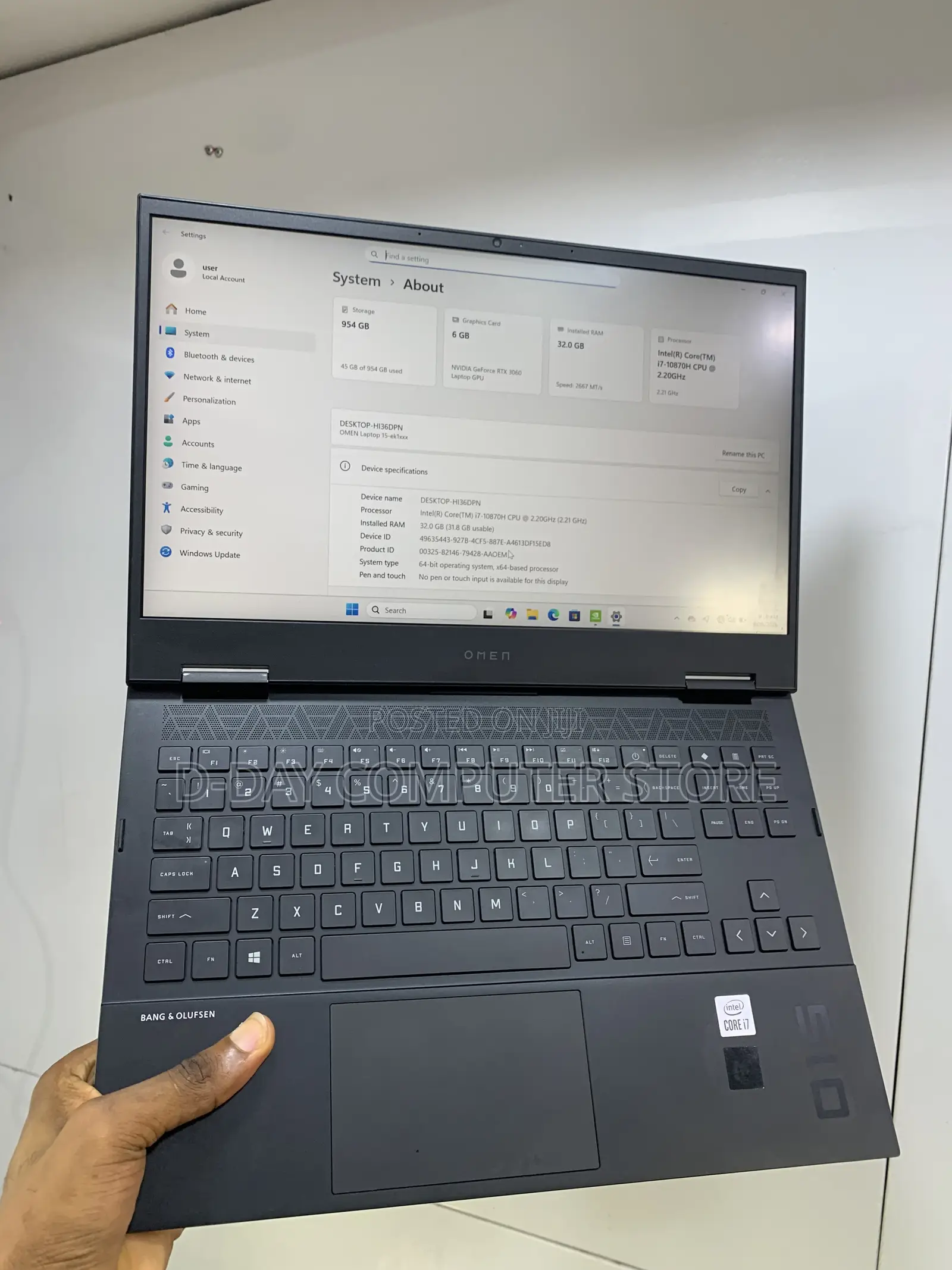 Laptop HP Omen 15 32GB Intel Core i7 SSD 1T