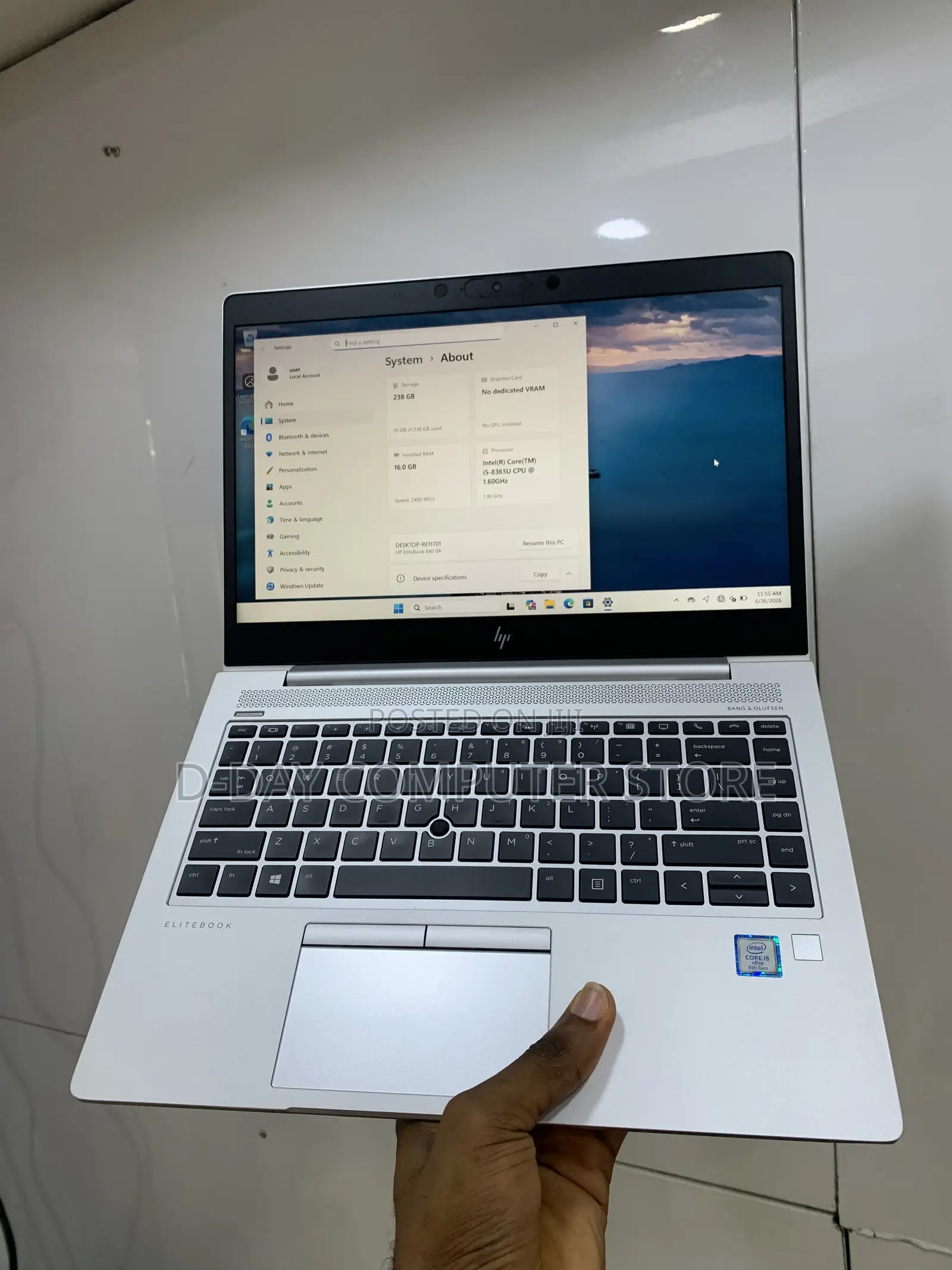 Laptop HP EliteBook 840 G6 16GB Intel Core i5 SSD 256GB