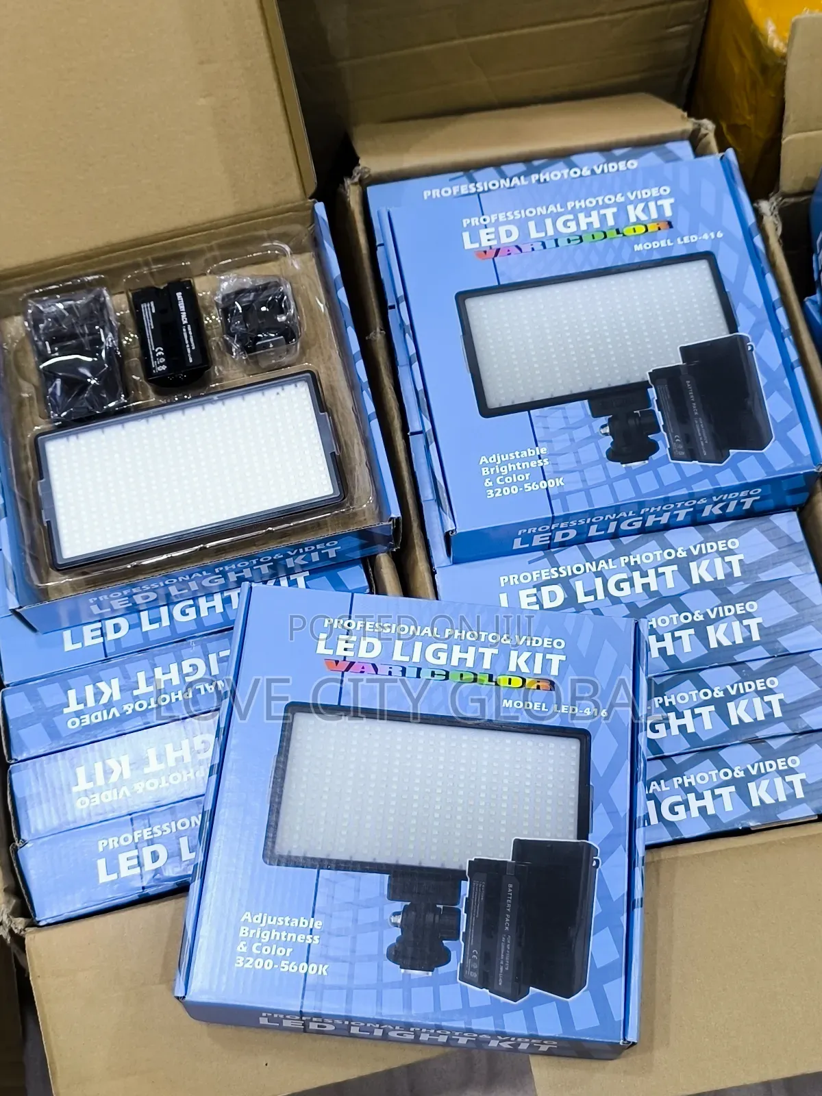 Led-416 Professional Photo Video Led Light Kit With Battery