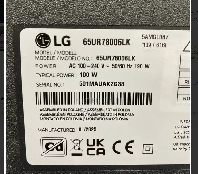 LG 65ur78006lk 65-Inch Ultra Hd Smart TV, Α5 Ai Processor Gen6