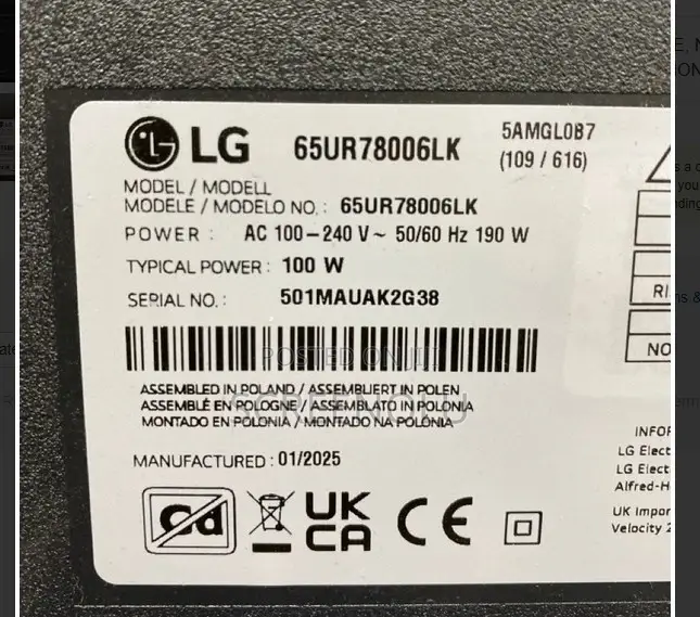 LG 65ur78006lk 65-Inch Ultra HD Smart TV, Α5 Ai Processor Gen6