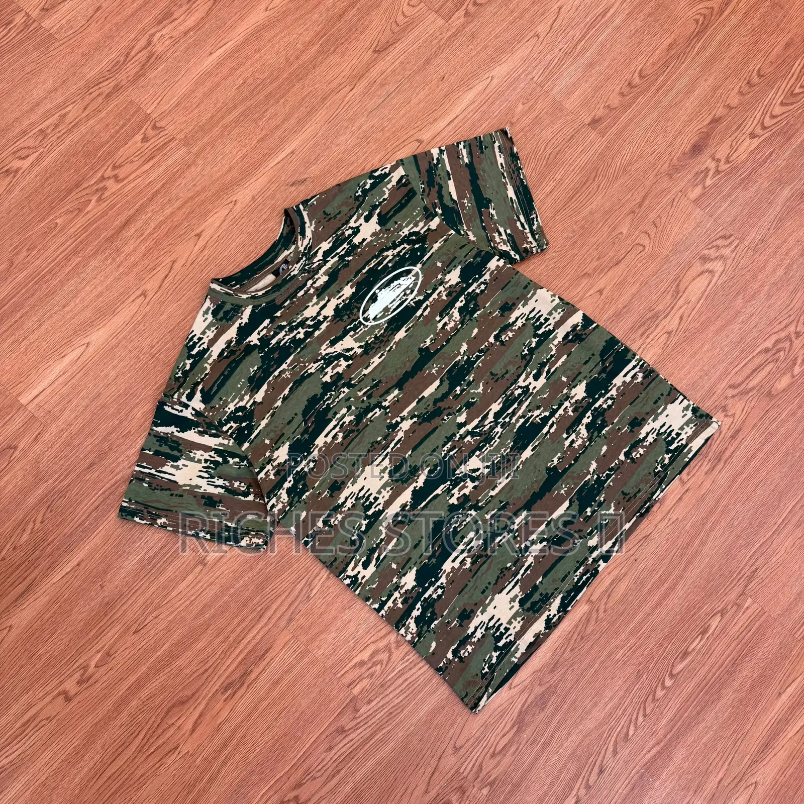 Corteiz Island Puff Print Forest Camo T Shirt