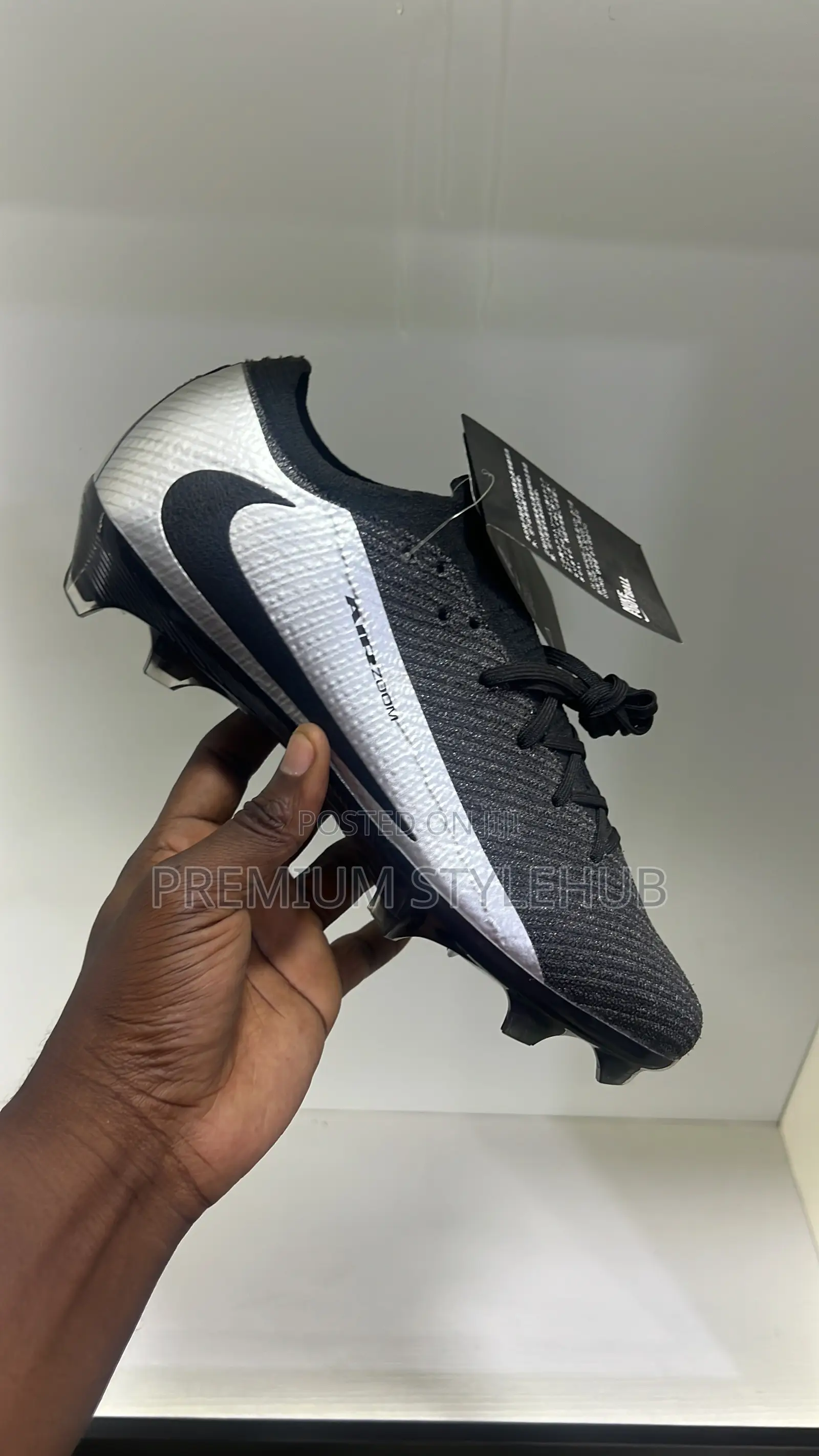 Black Airzoom Football Cleats
