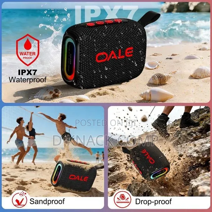 Oale Ibazz 80 Portable Bluetooth Speaker With Light, Ipx7 Waterproof