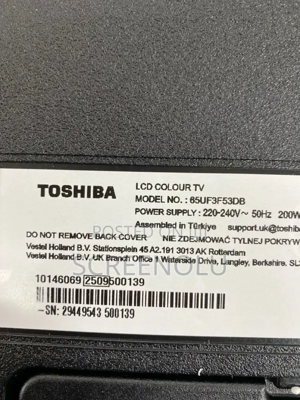 Toshiba Fire TV 65uf3f53db 65" Smart Ultra HDR Led TV+ Amazon Alexa