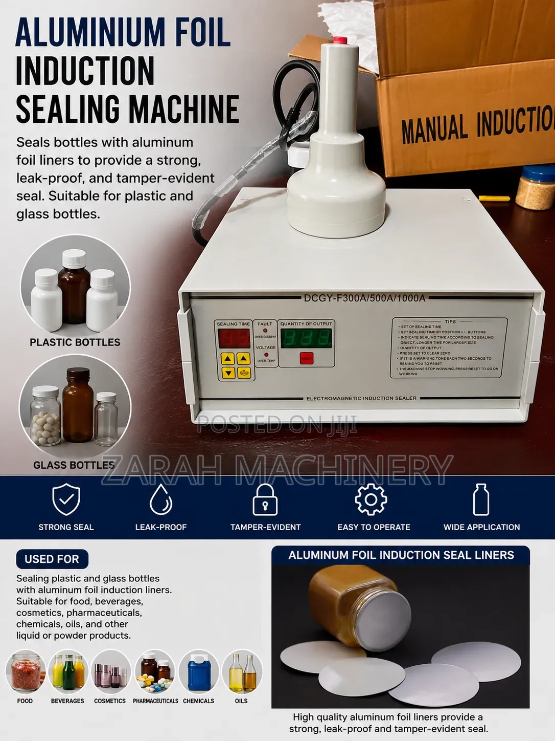 Induction Sealing Machine Foil Sealing Machine Aluminium Foil Sealer