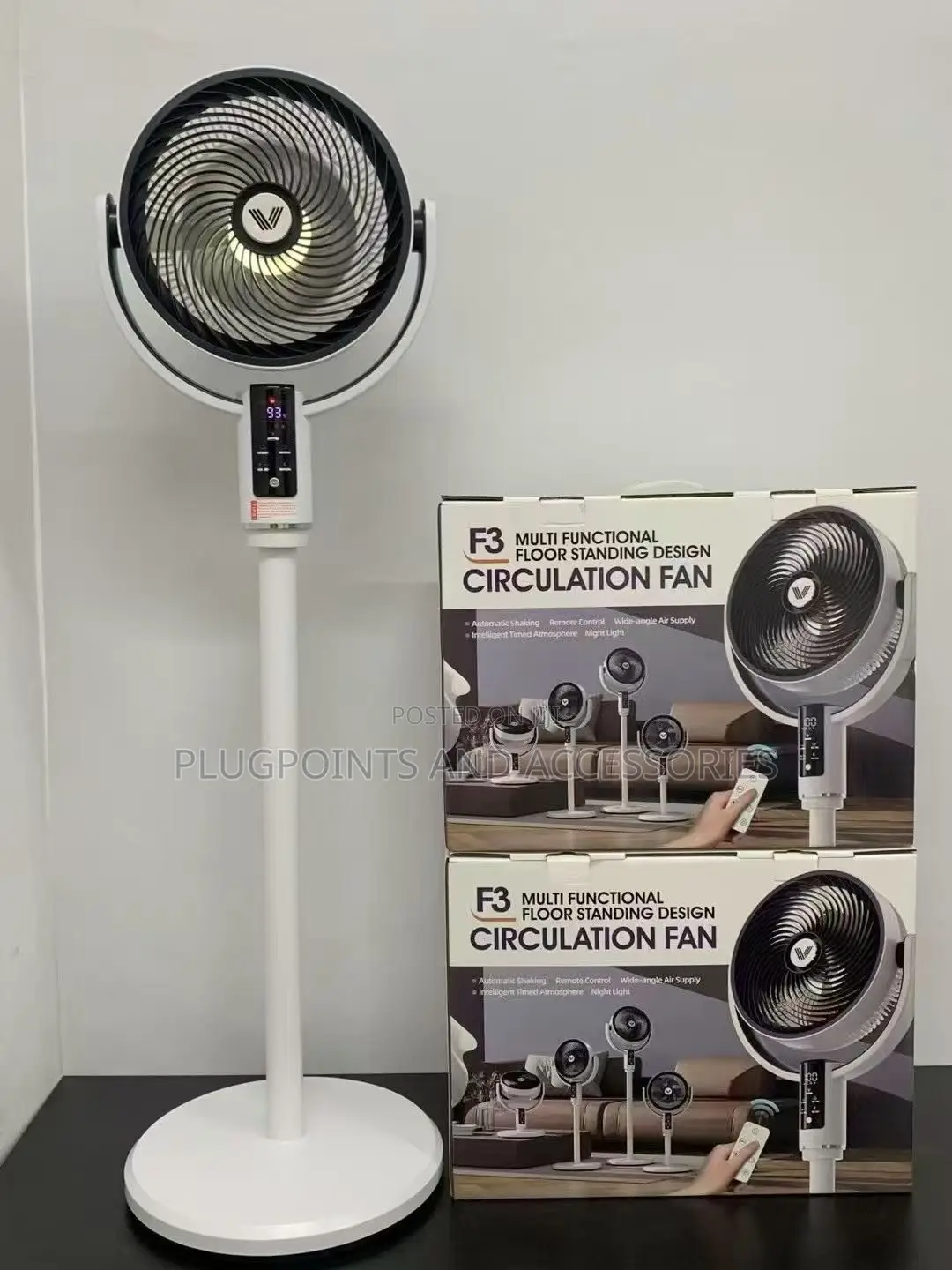 F3 Solar - Rechargeable High Speed Fan Buy 3pcs Free Gift Delivery