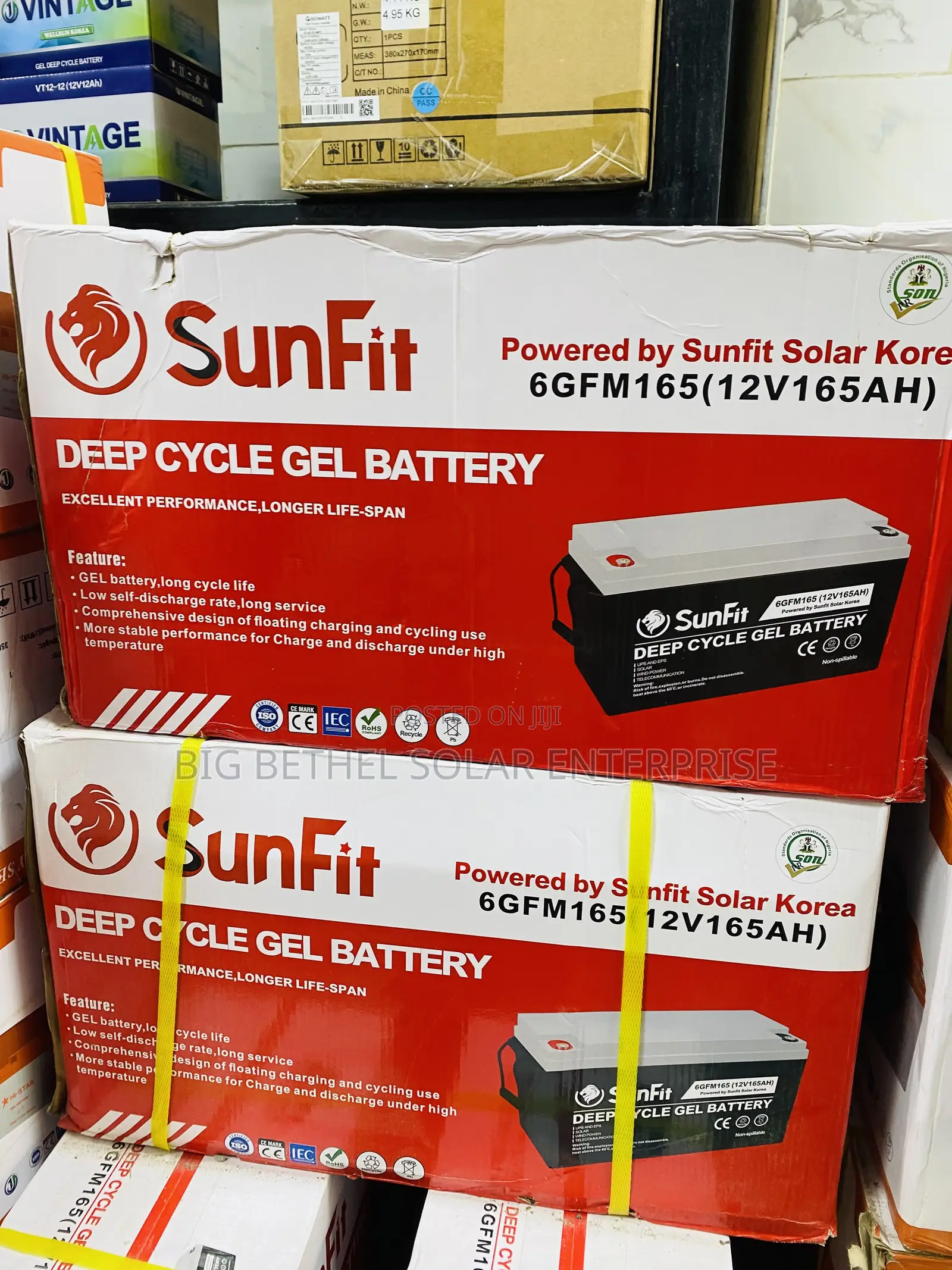 Sunfit 65ah Solar Dry Cell Gel Battery