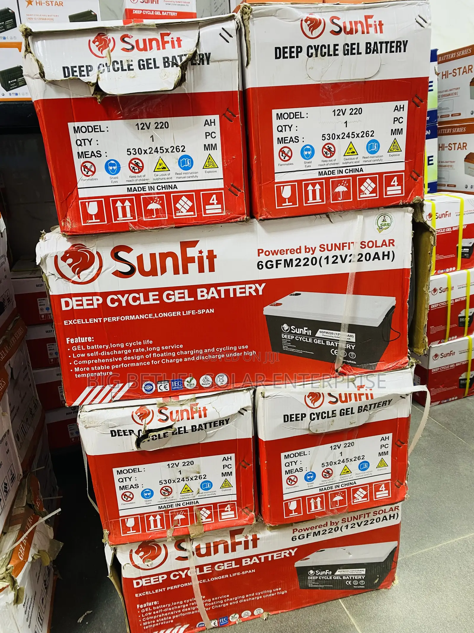 Sunfit 65ah Solar Dry Cell Gel Battery