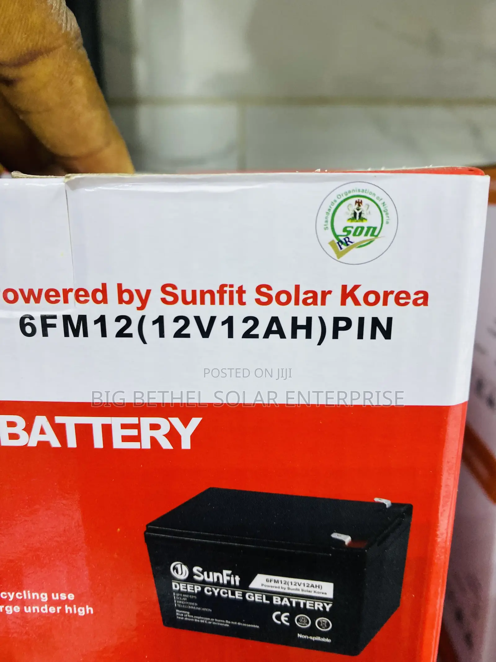 Sunfit 12ah 12v Solar Dry Cell Deep Cycle Battery
