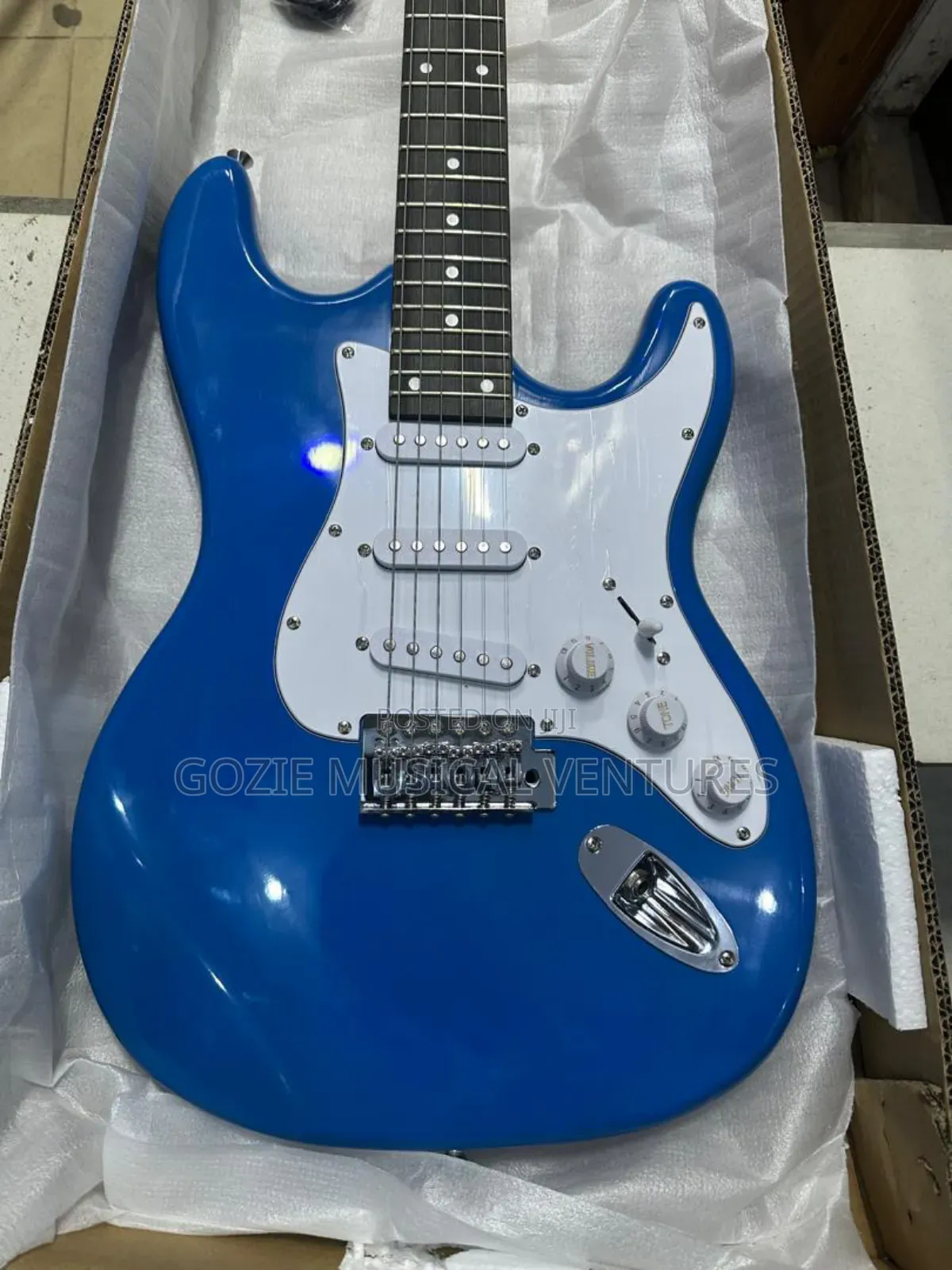 Black Colour Fender Stratocaster Style Electric Lead Guitar