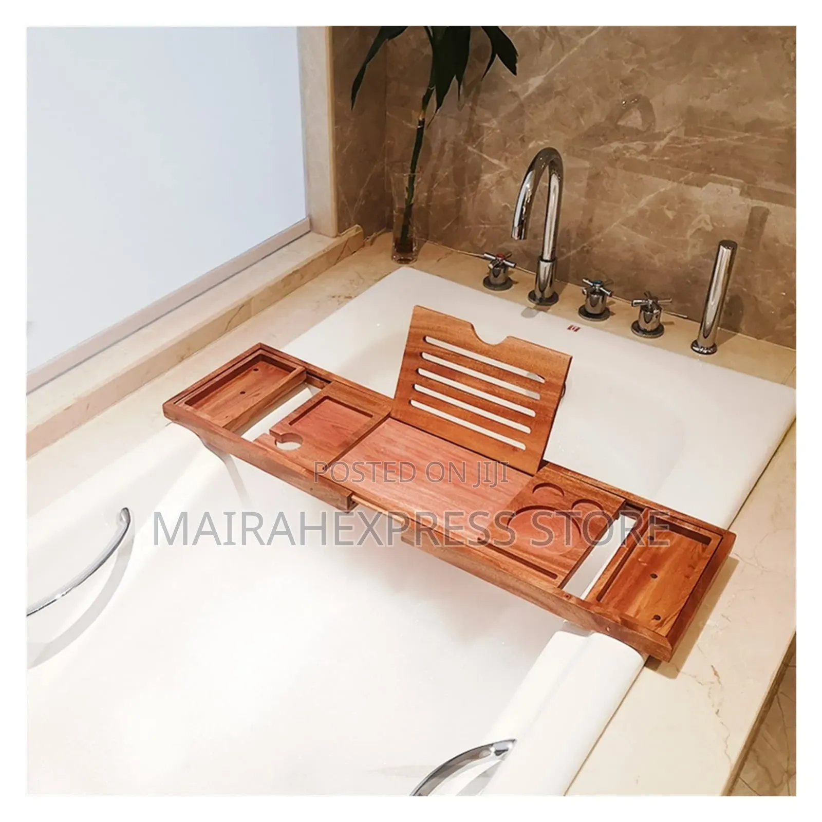 Bamboo Adjustable/Extendable Bathtub Tray Atm