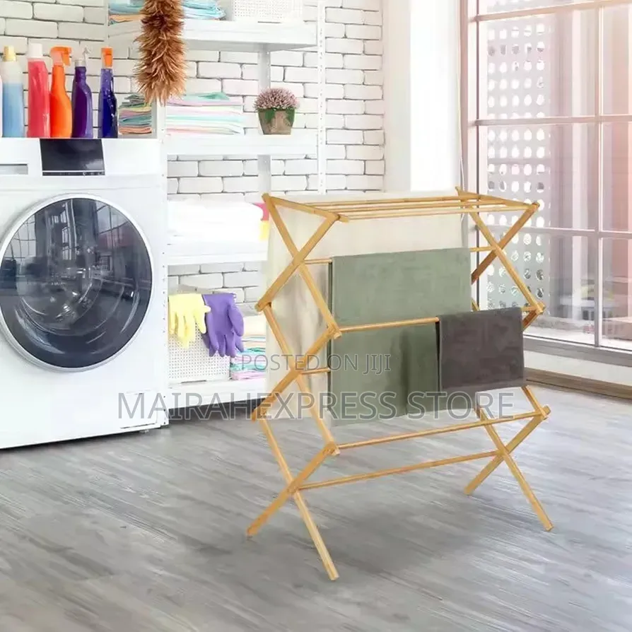 Collapsible Mdesigned Bamboo Clothes Dryer Rack Atm