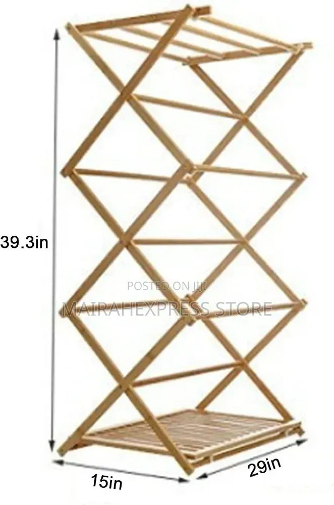 Collapsible Mdesigned Bamboo Clothes Dryer Rack Atm