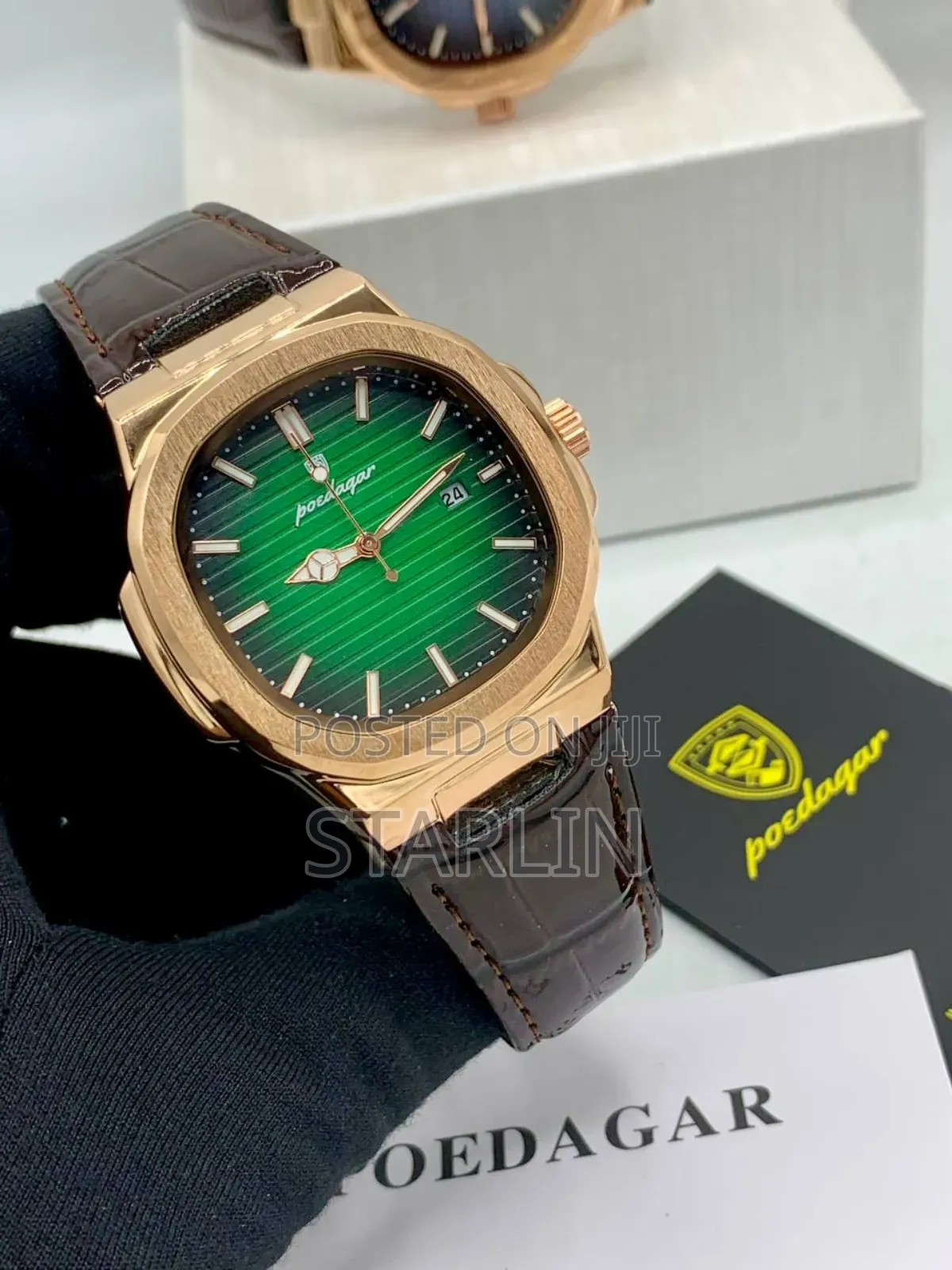 Poedagar Regalia (Nautilus Homage) Quartz Watch in Rose Gold