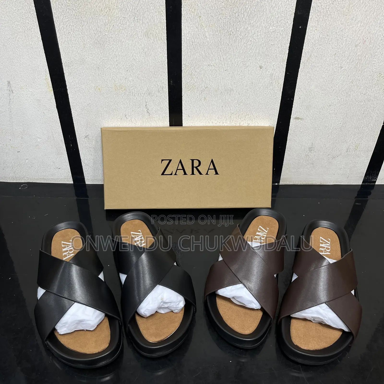 Zara Leather Slippers