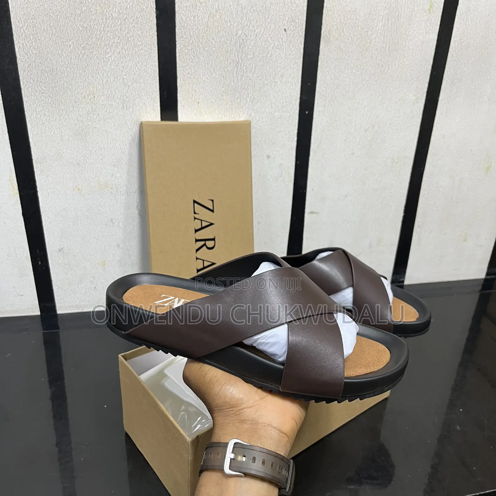 Zara Leather Slippers