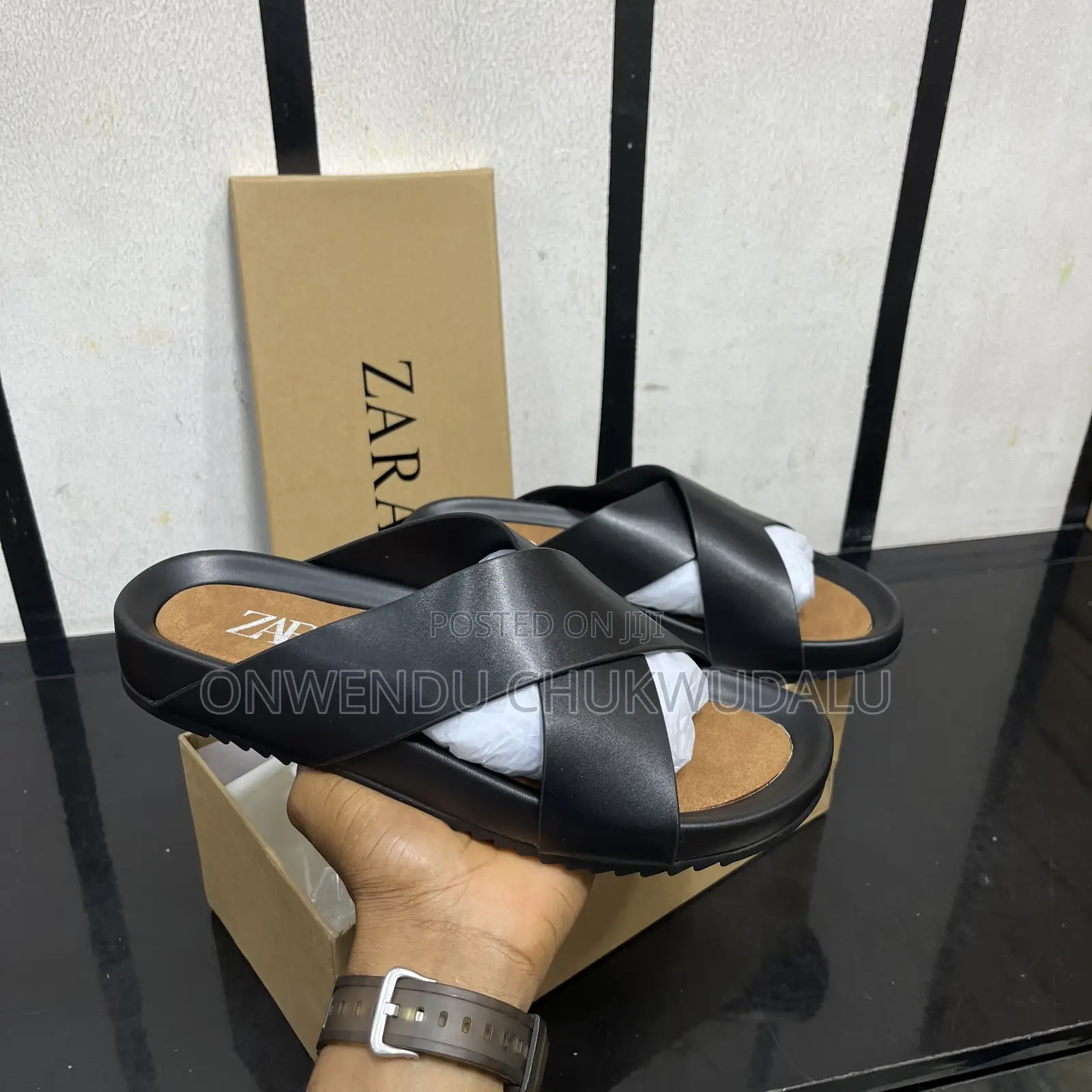 Zara Leather Slippers