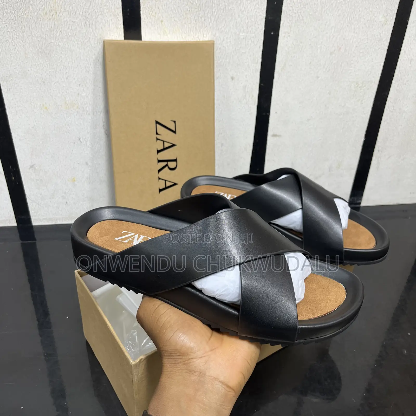 Zara Leather Slippers