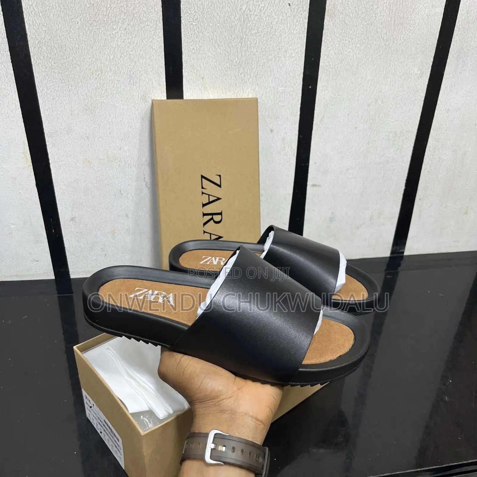 Zara Cover Leather Slippers