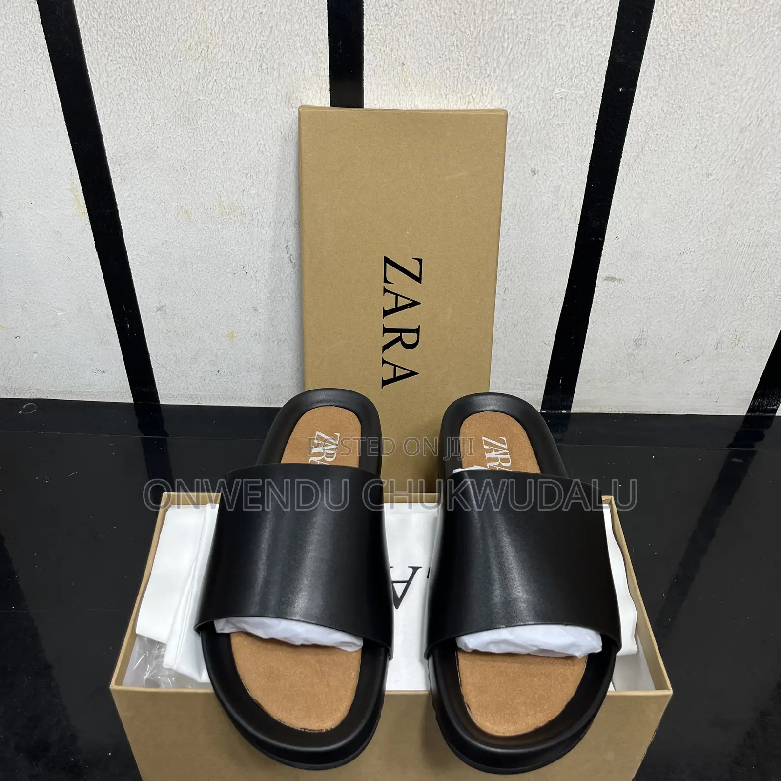Zara Cover Leather Slippers