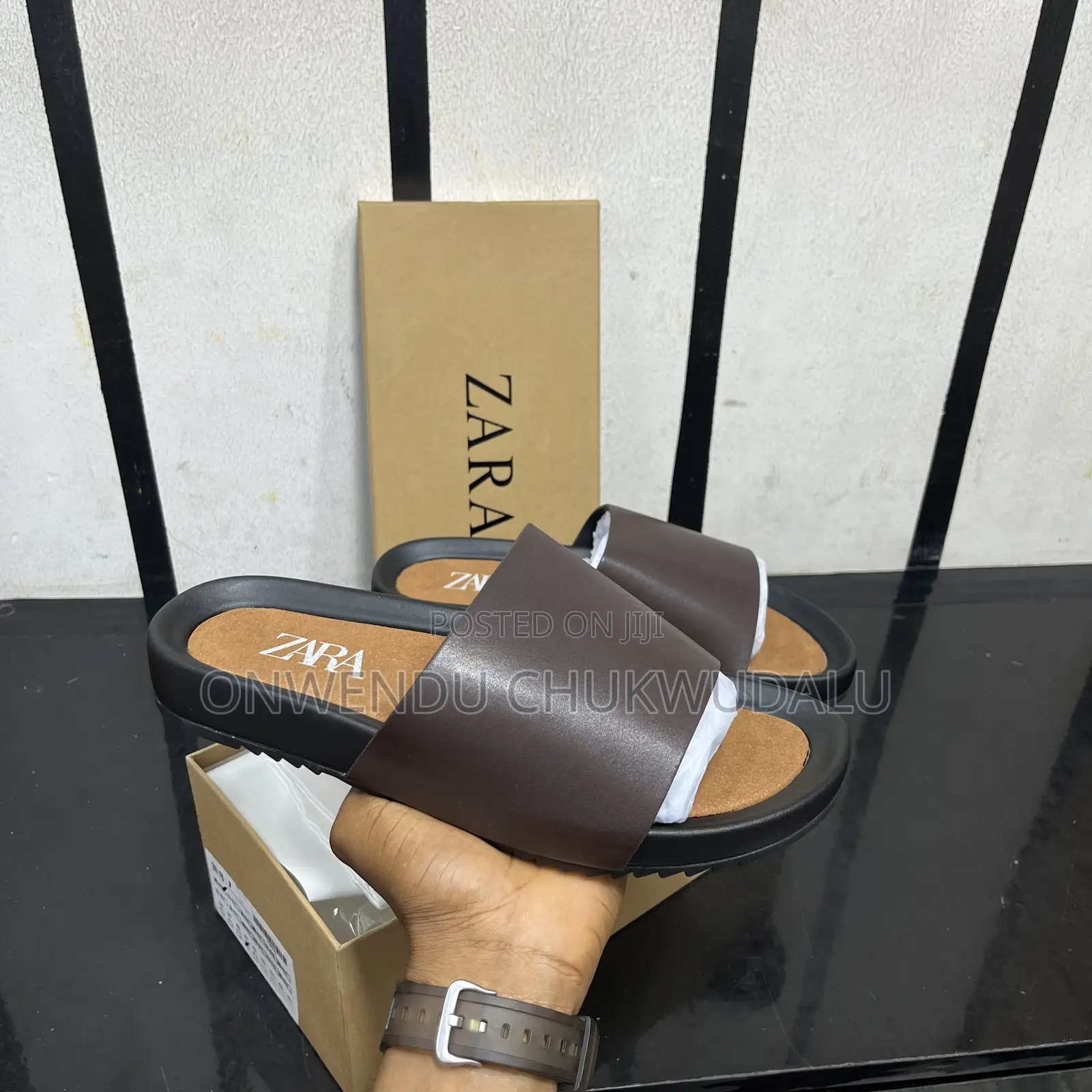 Zara Cover Leather Slippers