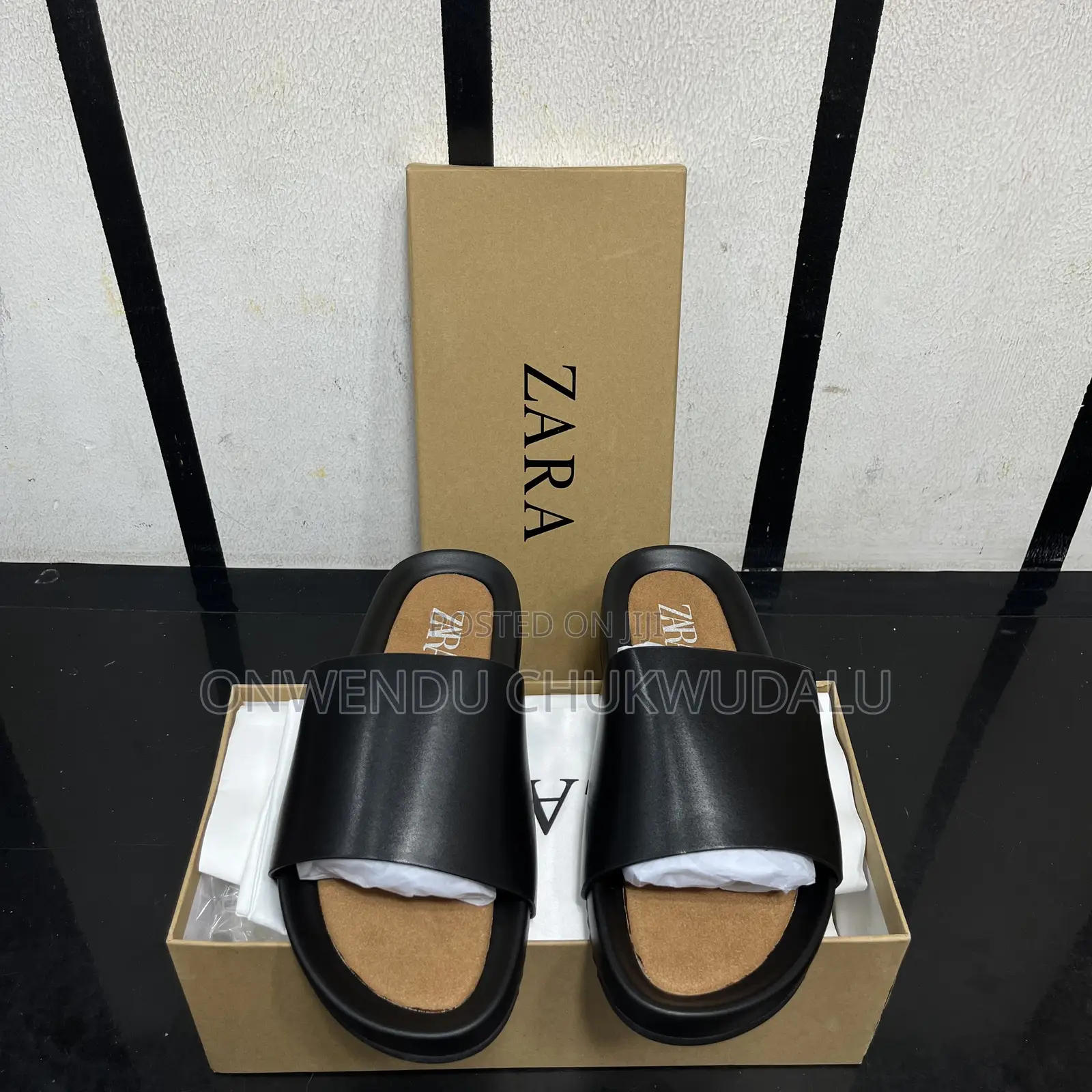 Zara Cover Leather Slippers