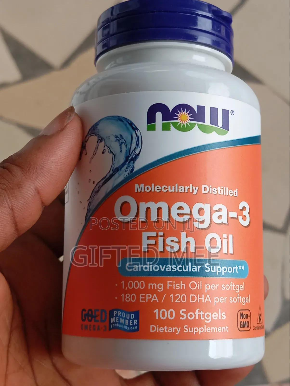 Now Foods Omega 3 Fish Oil, 100 Softgels.