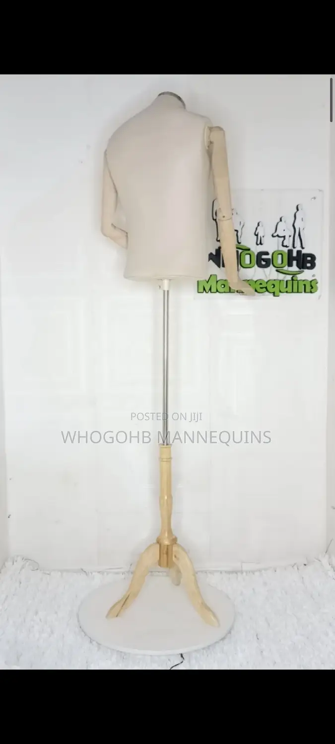 The Dick Half Body Male Mannequin With Robot Wooden Hands Chest 42"