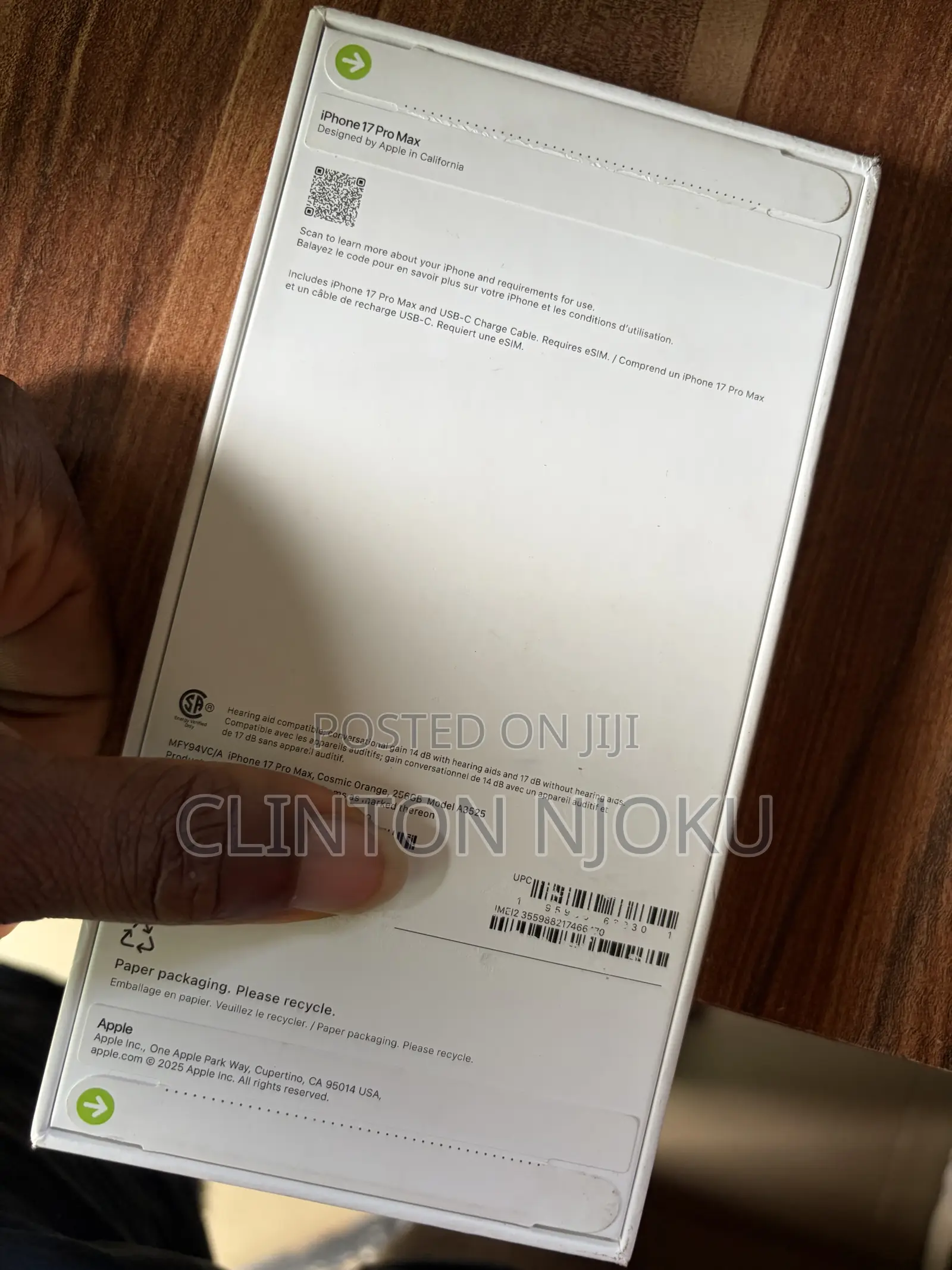 New Apple iPhone 17 Pro Max 256 GB Orange