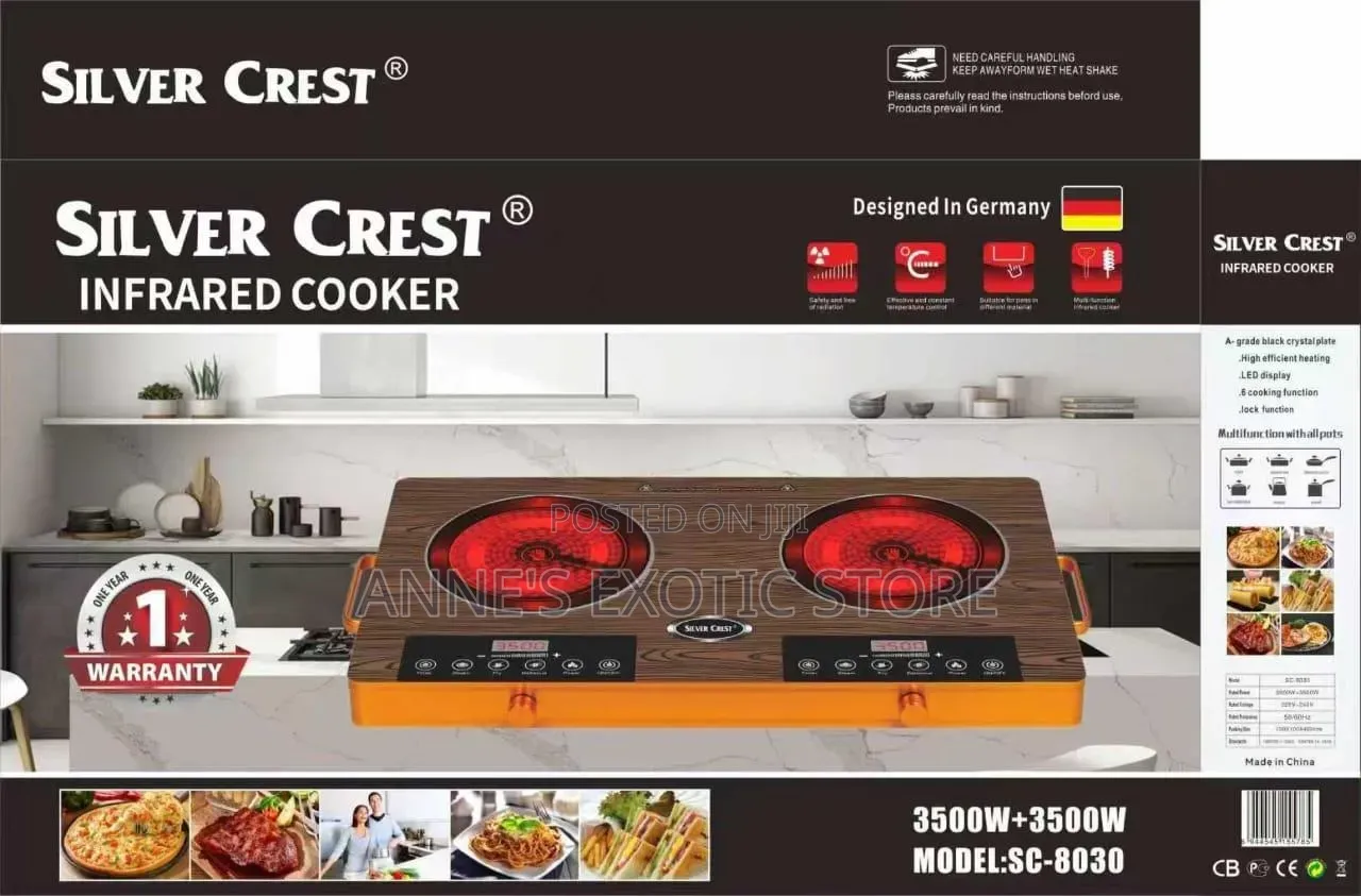 Silver Crest Double Infrared Electric Cooker 7000w