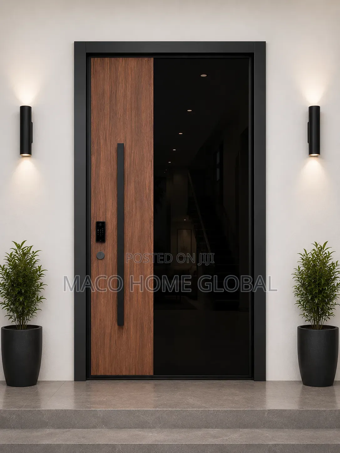 Pivot Security Door 6ft by 9ft With Smart Digital Handle Camera