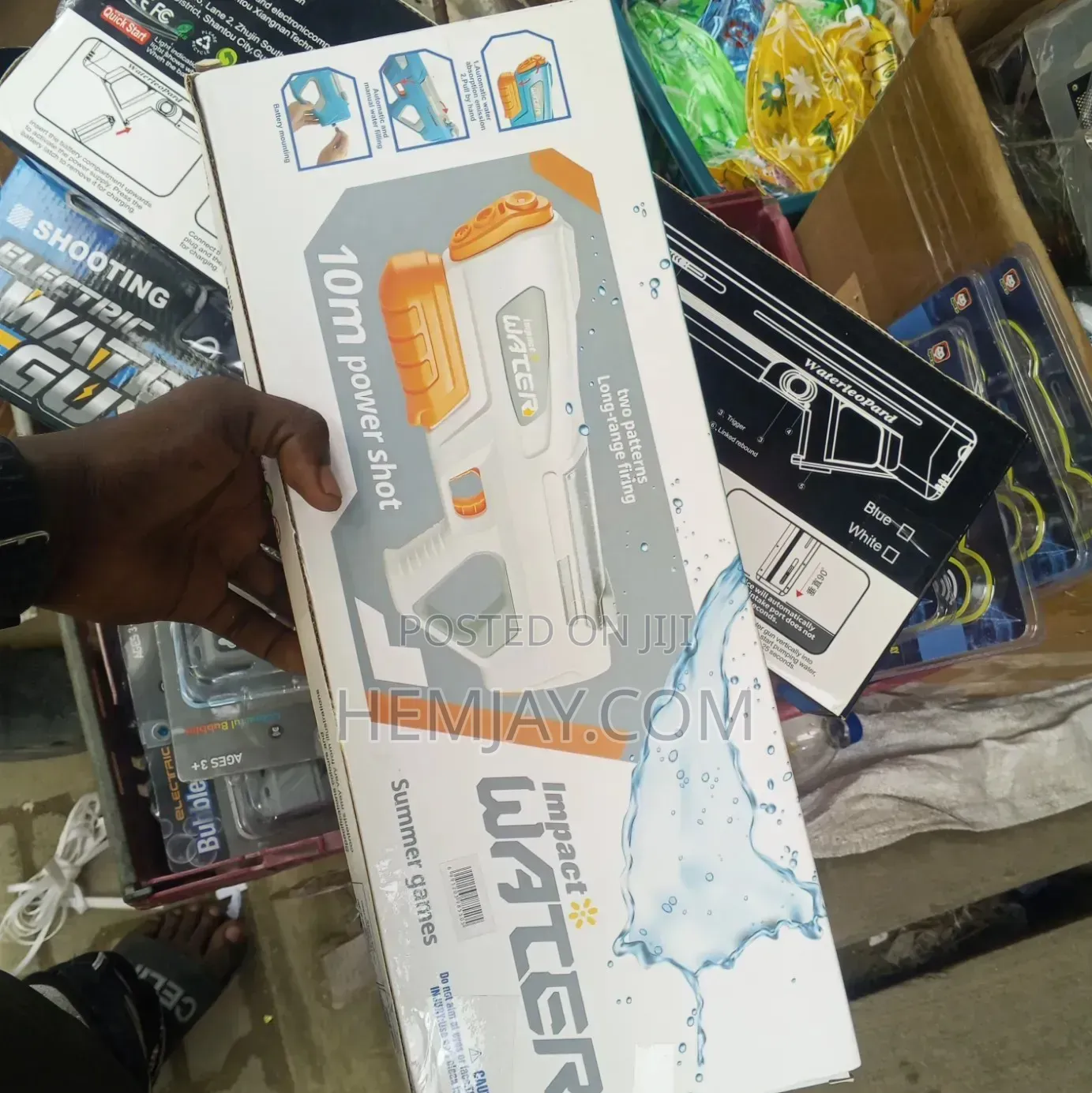 Automatic Electric Water Gun (10meters Range Shot With High Pressure)
